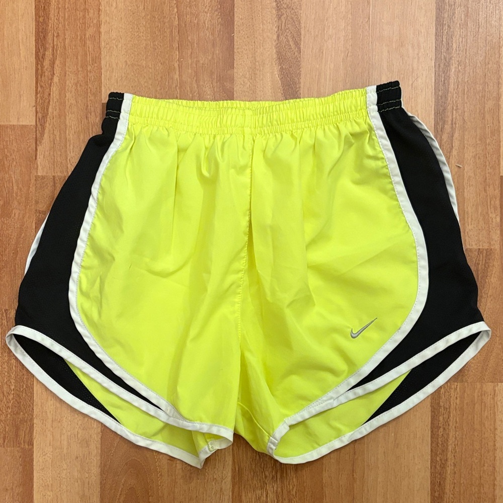 Nike neon Yellow tempo shorts